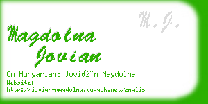 magdolna jovian business card
